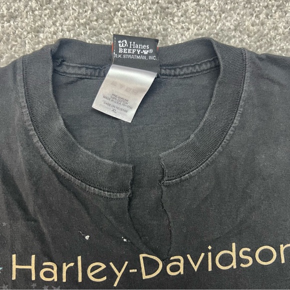 Vtg Harley Davidson Shirt Adult XL Black Eagle Freedom Rides Pocket Y2K 2001 - Picture 5 of 7